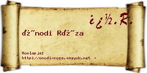 Ónodi Róza névjegykártya